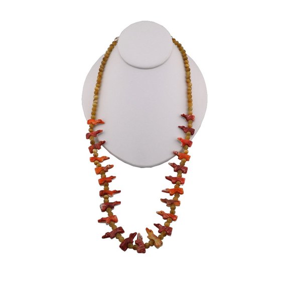 Authentic Native American Zuni Fetish Necklace Handmade Bears Serpentine Beads * - Picture 1 of 12